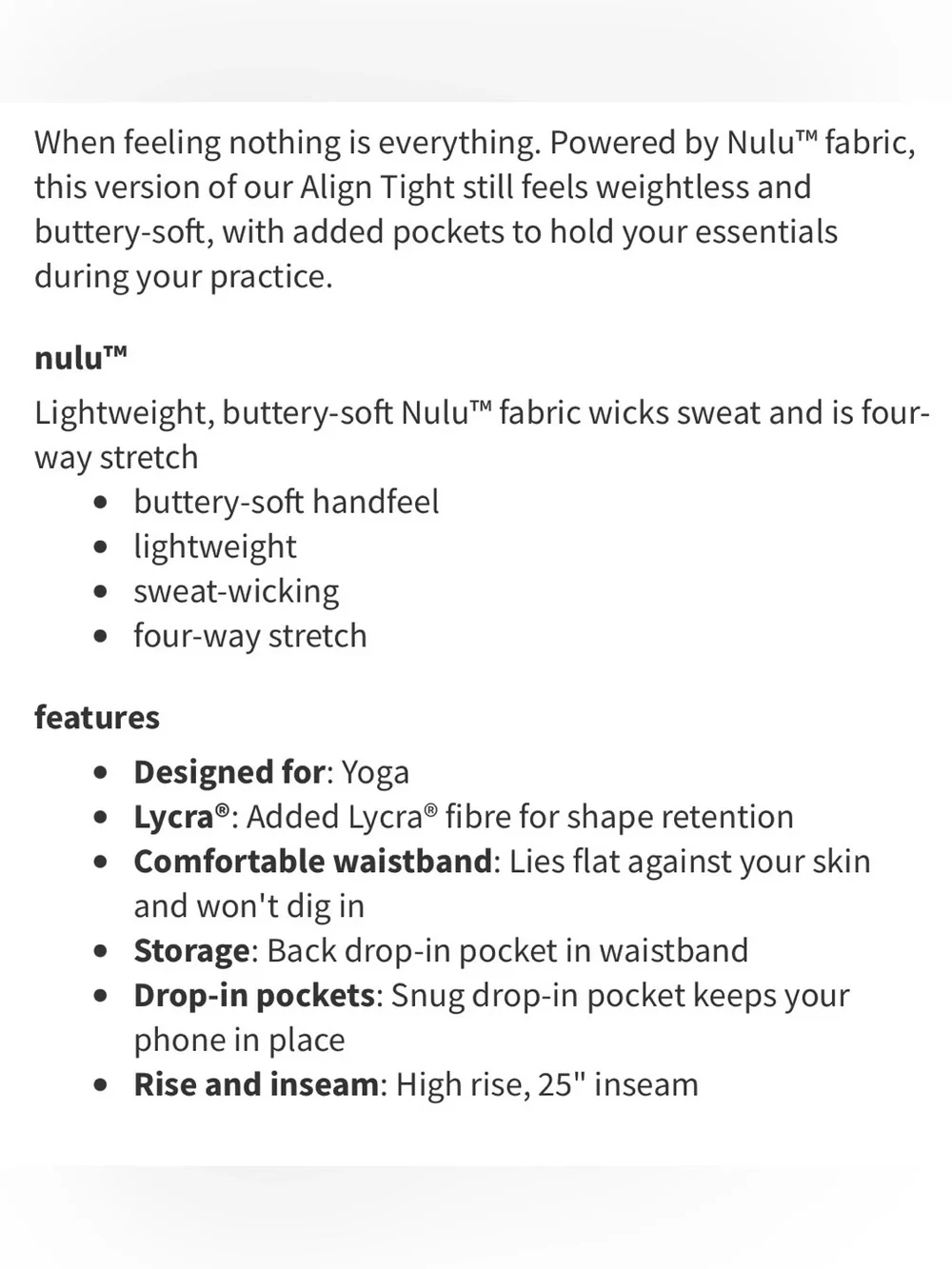 🌺lululemon athletica High-Rise Pocket Leggings 25” wild indigo in size 6🌺